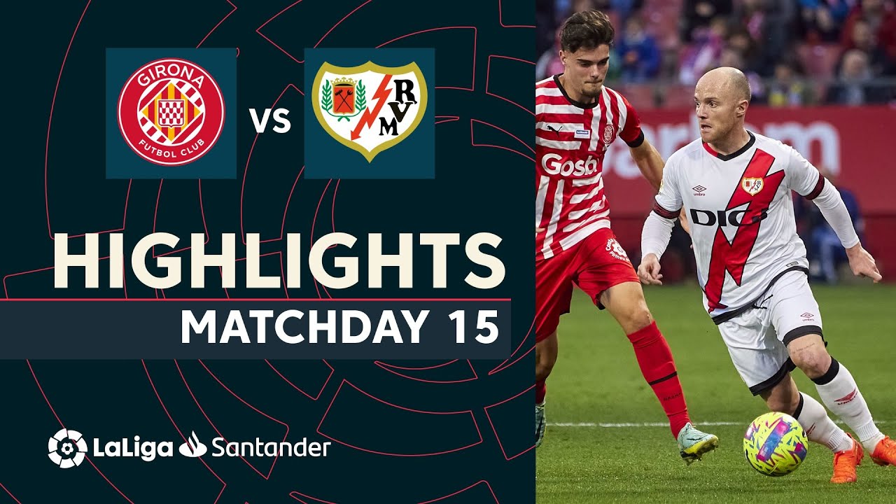 Intense Soccer Clash: Girona vs. Rayo Vallecano on the Field