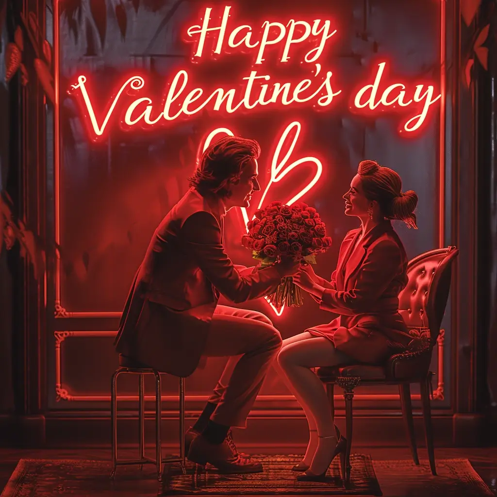 Heart-shaped decorations and romantic gestures capturing the essence of Valentine's Day celebrations in 2024.