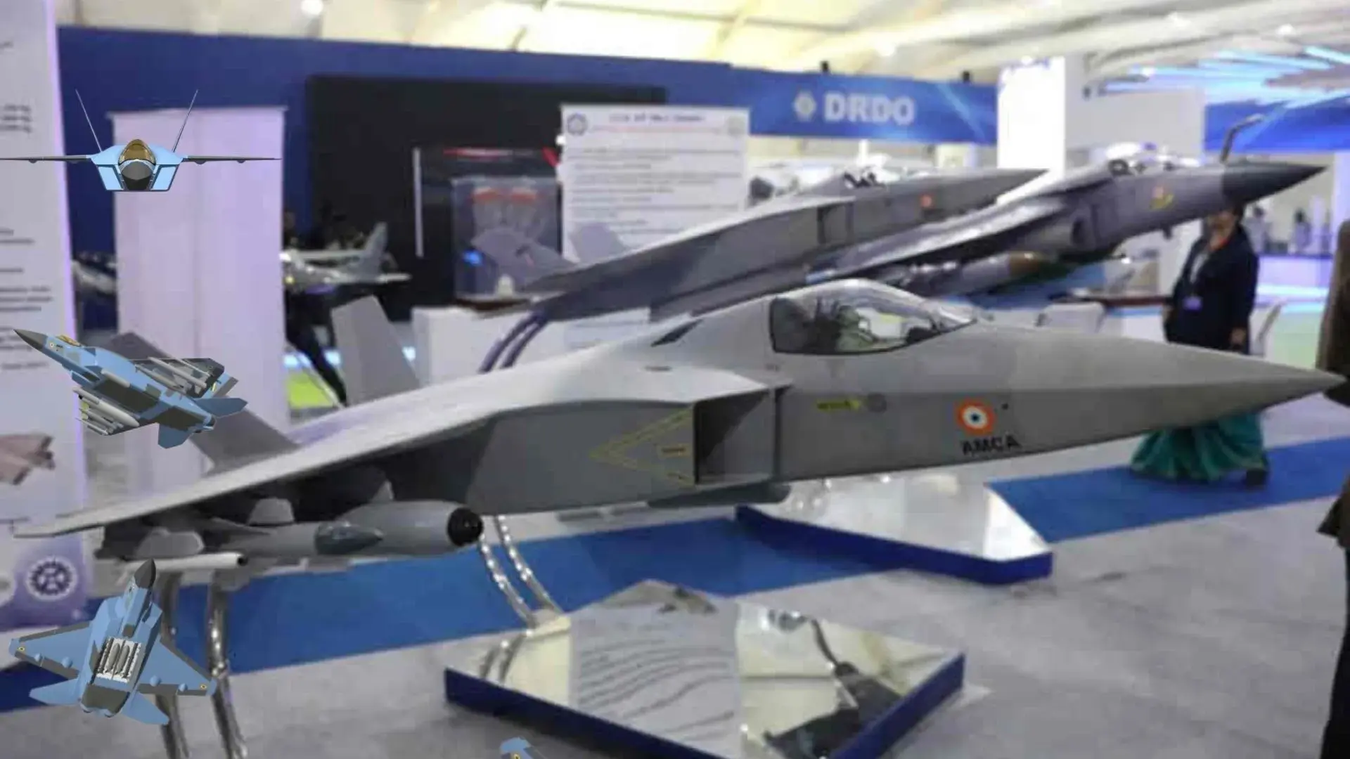 Digital rendering of India's AMCA fighter jet in action, emphasizing its stealth and agility.
