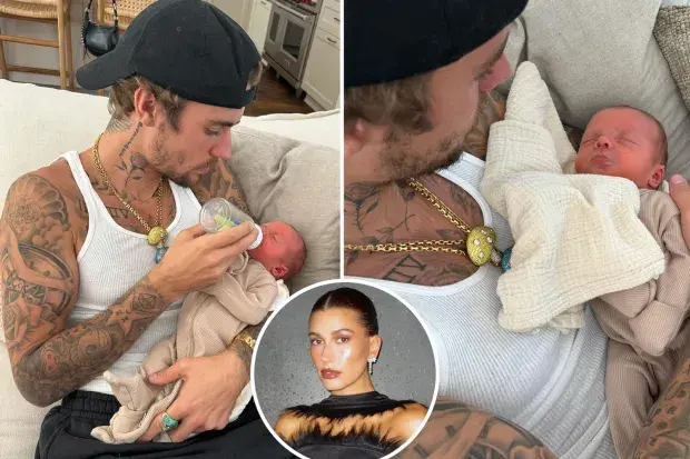 Justin and Hailey Bieber sharing an intimate moment, expressing their joy and hope as they announce their pregnancy to the world.