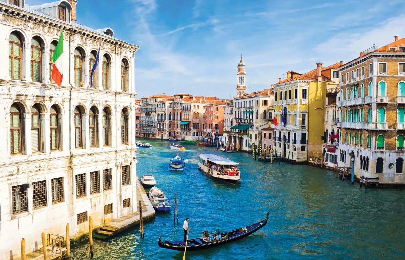 Colorful houses and canals in Burano, Venice