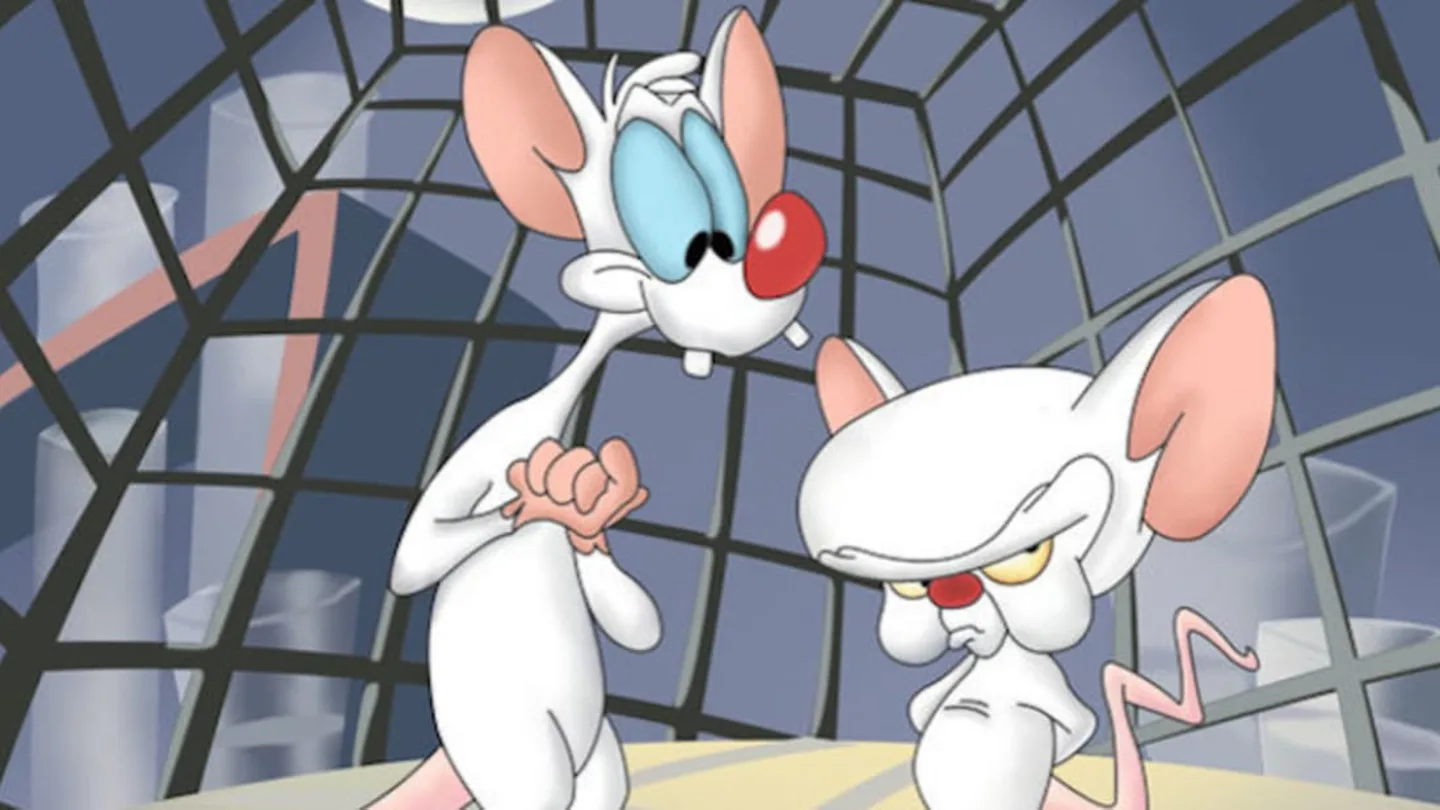 Pinky and the Brain during one of their hilarious schemes.