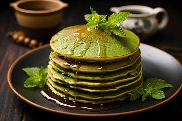 Ingredients for Matcha Maple Pancakes